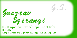 gusztav sziranyi business card